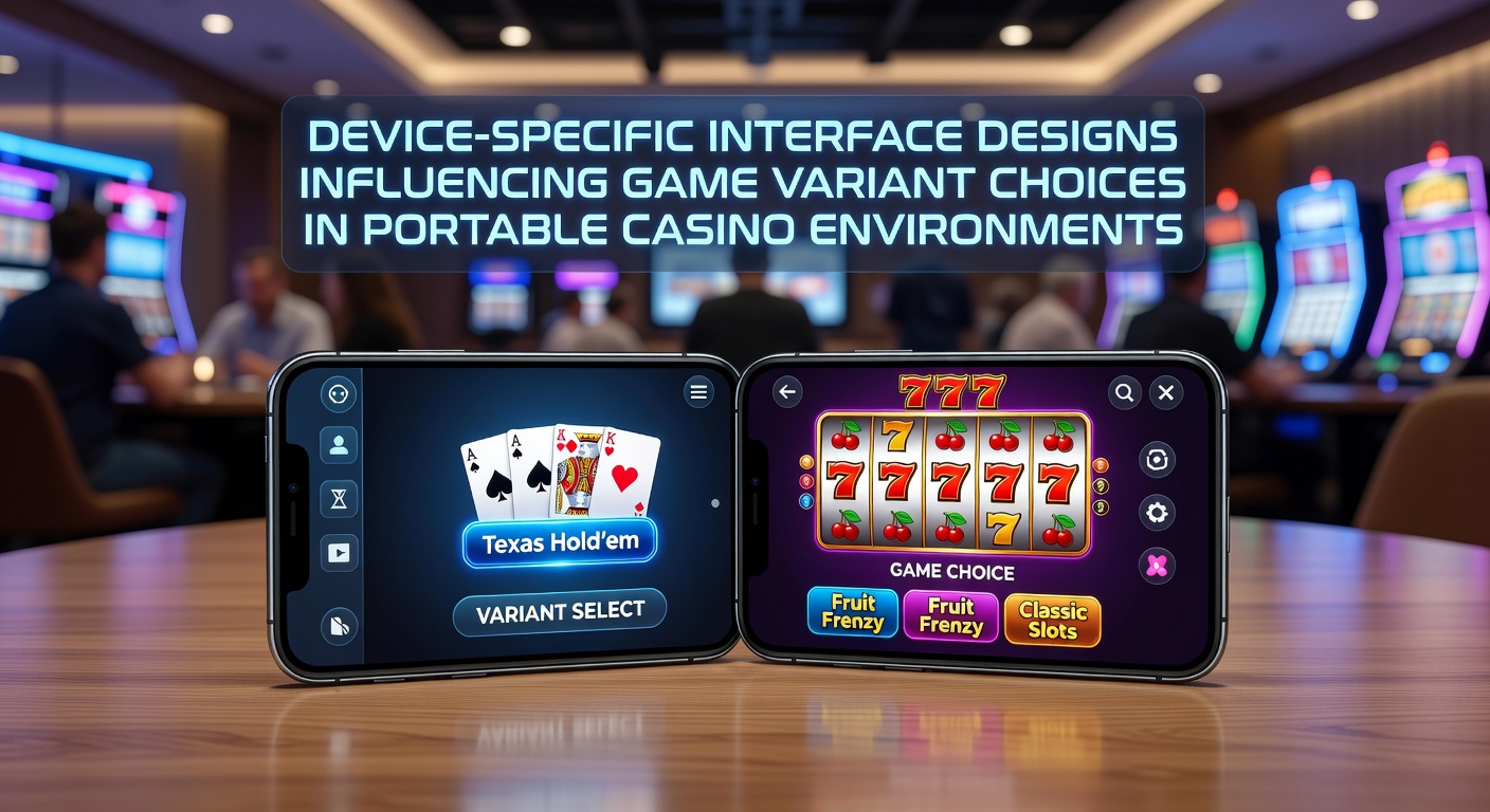 Mobile device interfaces displaying different roulette variants in portable casino apps
