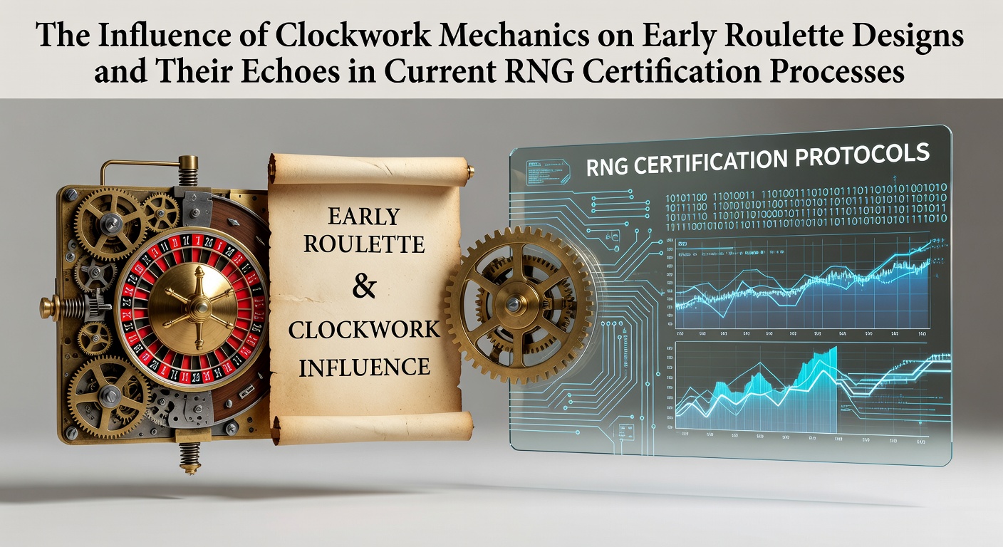 Early clockwork roulette wheel mechanism showing intricate gears and precision components from 18th century designs